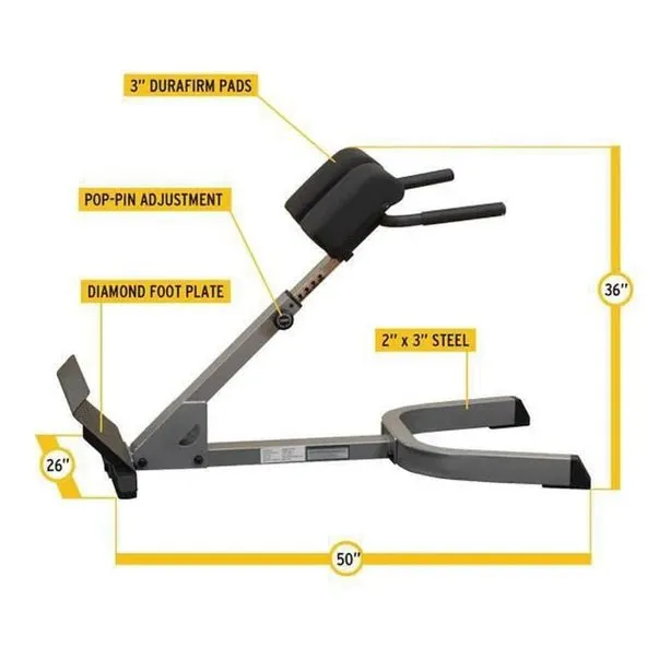 45 Degree Back Hyperextension Roman Chair GHPY345B