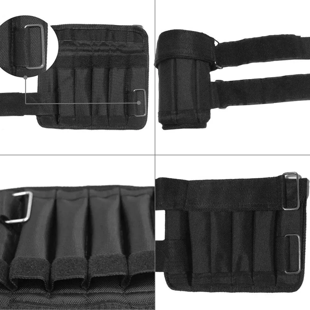 5/10kg Max Loading Adjustable Ankle Wrist Weighted Oxford Ankle Wrist Weight Exercise Weight Wraps Strength Training Fitness Gym