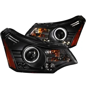 Anzo Projector Headlights Ford Focus (08-11) [w/ CCFL Halo - Black Housing] 121272