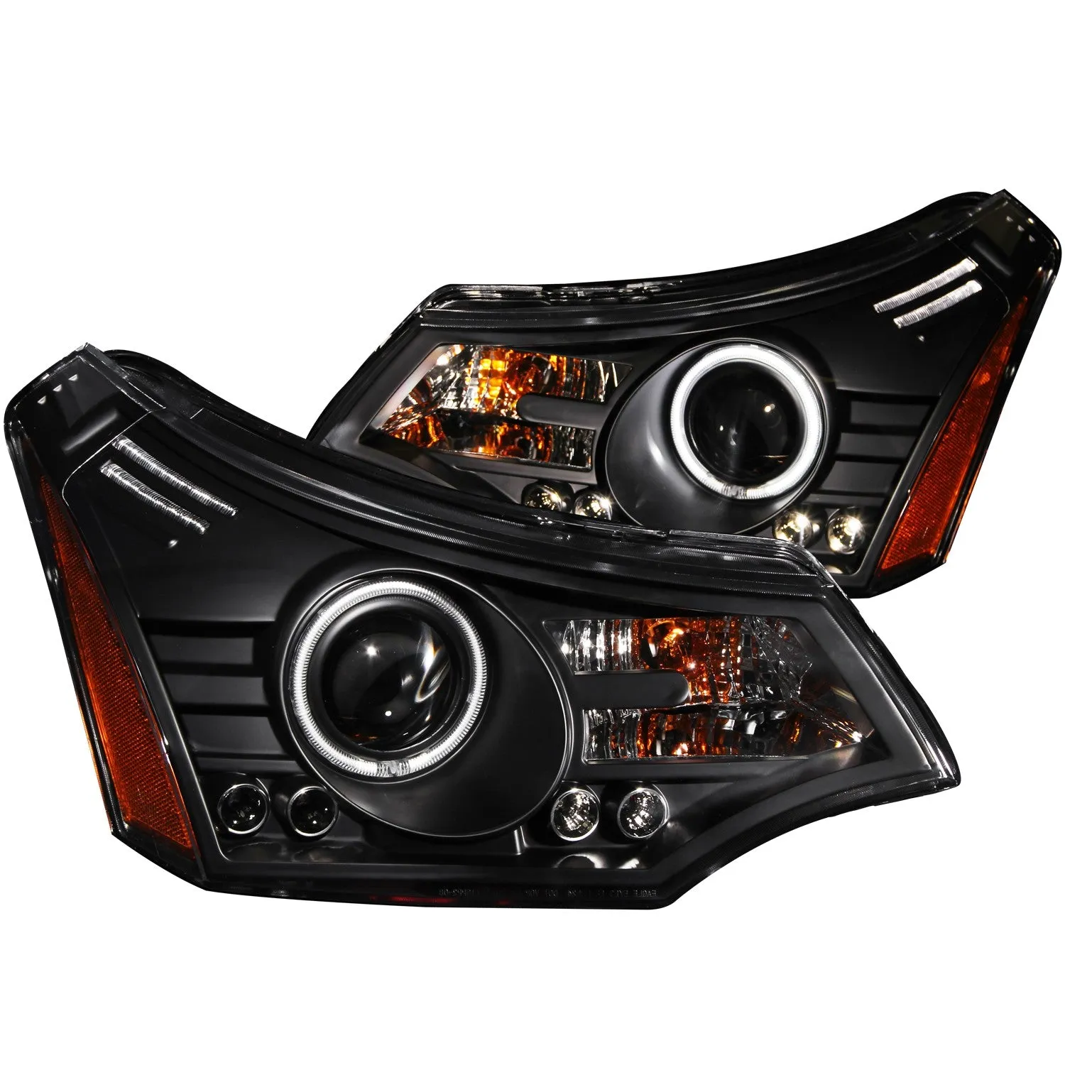 Anzo Projector Headlights Ford Focus (08-11) [w/ CCFL Halo - Black Housing] 121272