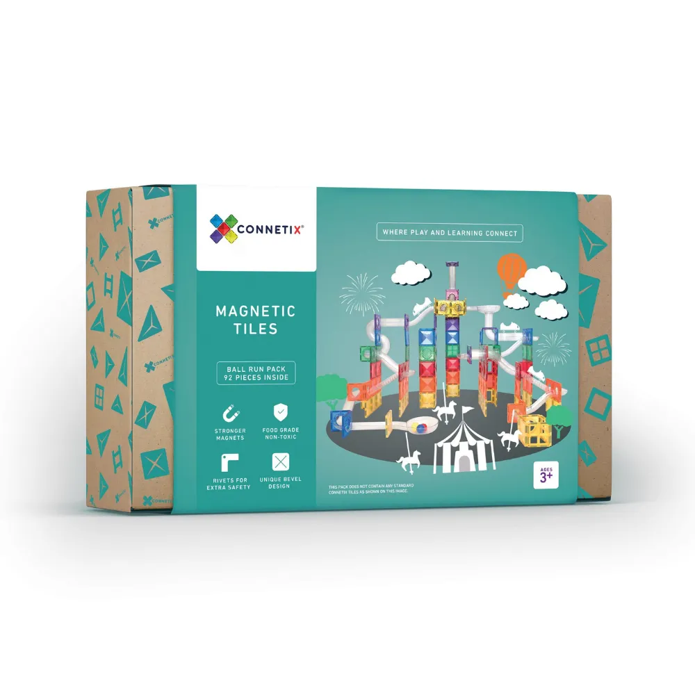 Connetix Ball Run Pack - 92 Pieces