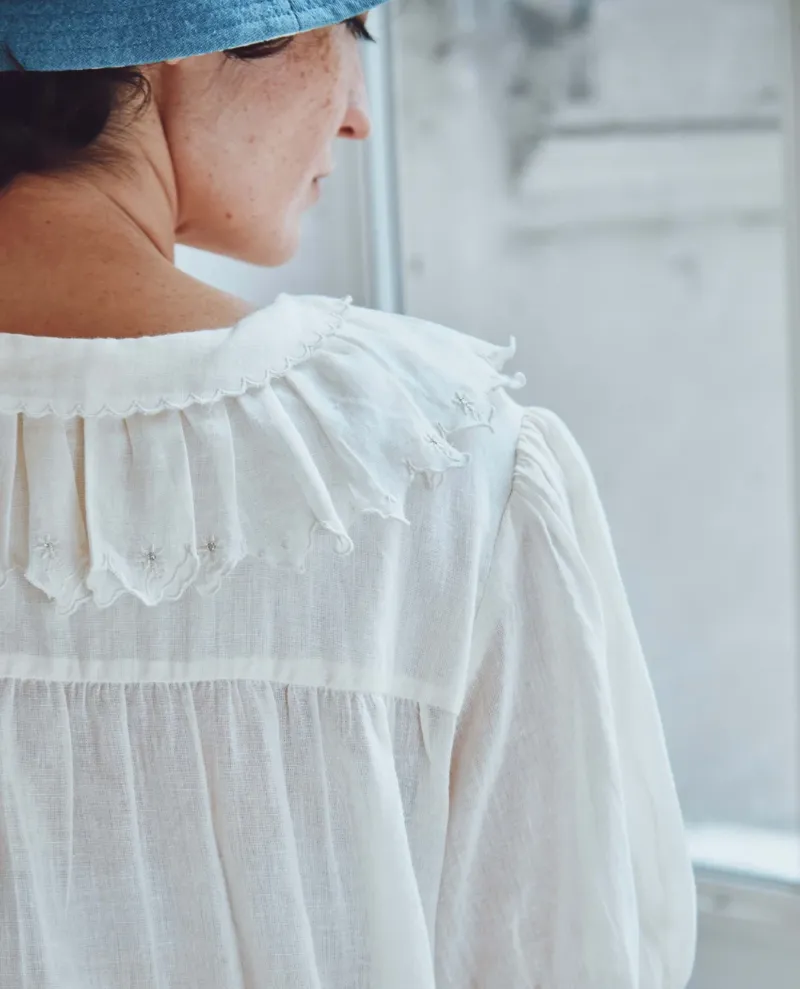 Emile & Ida Bailey Ecru Vintage Blouse