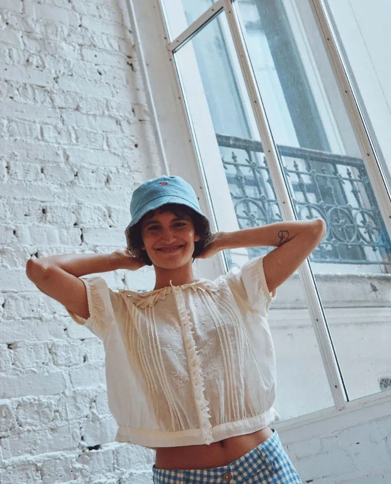 Emile & Ida Bailey Ecru Vintage Blouse