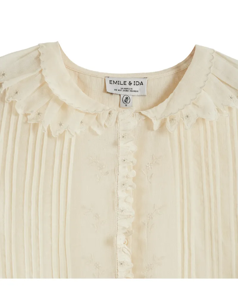 Emile & Ida Bailey Ecru Vintage Blouse