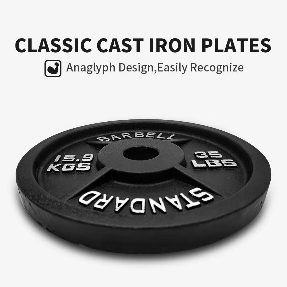 IFAST Olympic Cast Iron Weight Plates 45lbs*2