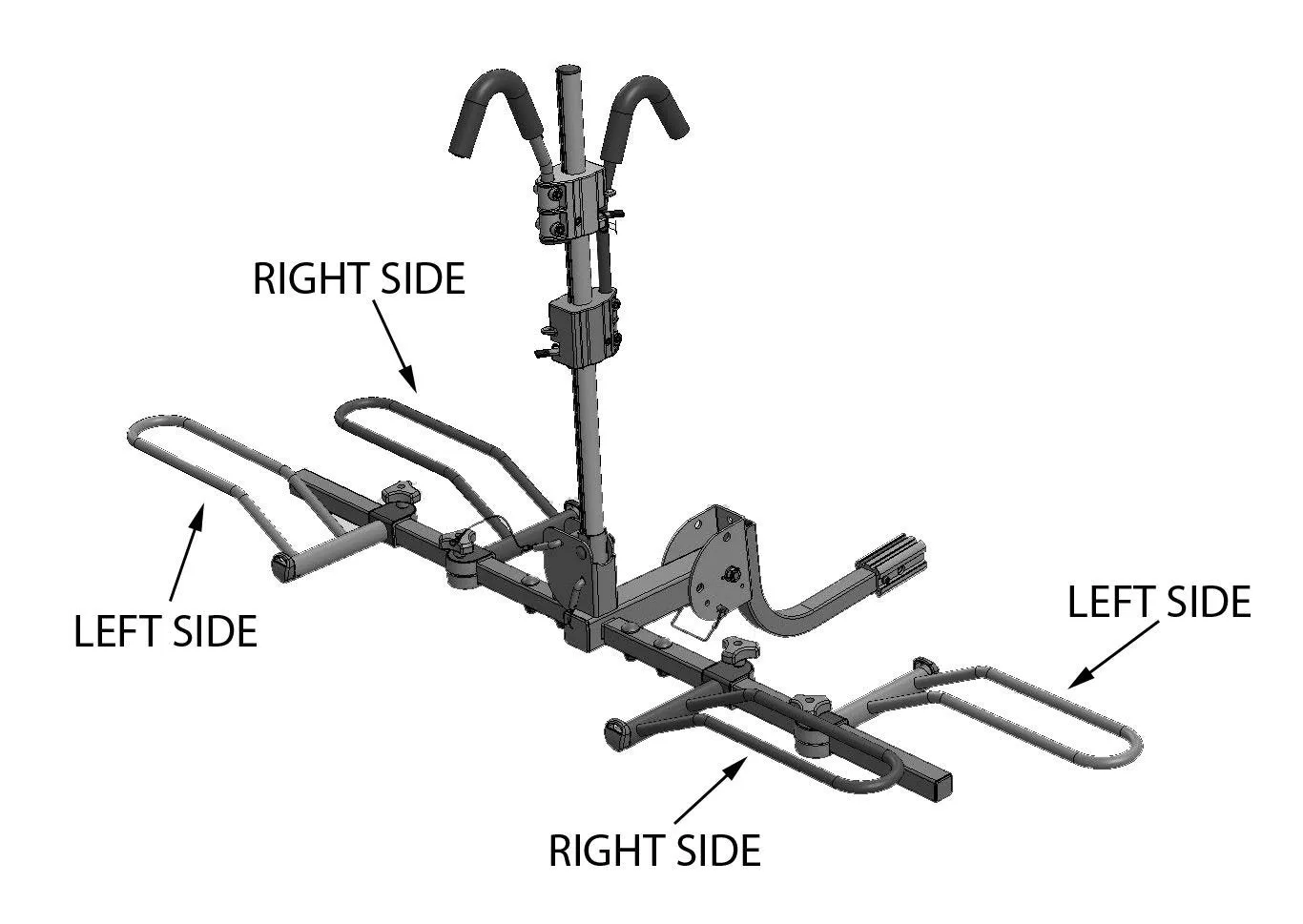 LEFT SIDE CARGO / RECUMBENT - E BIKE WHEEL HOLDER