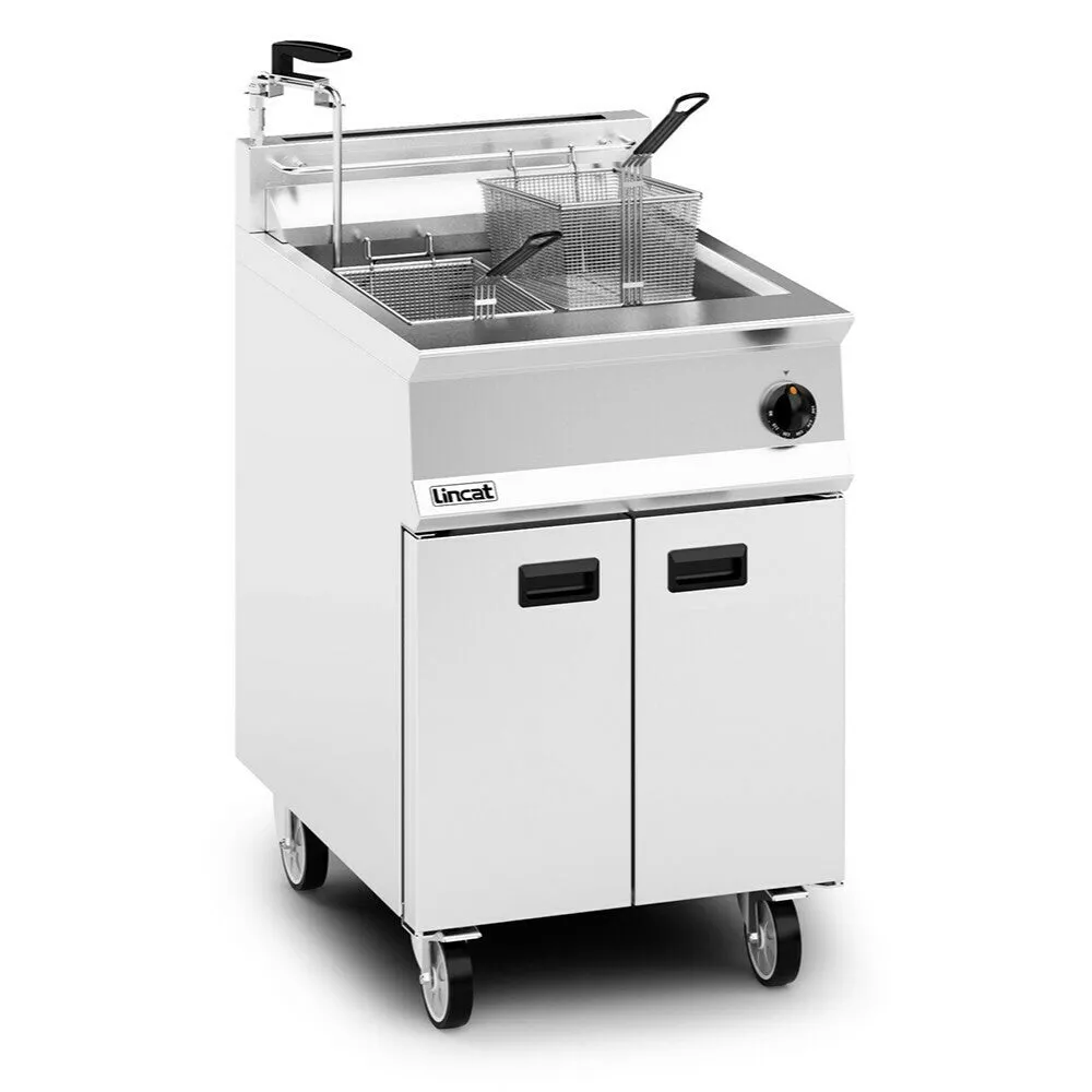 Lincat Opus 800 Natural/LPG Free-standing Single Tank Fryer with Pumped Filtration OG8107/OP
