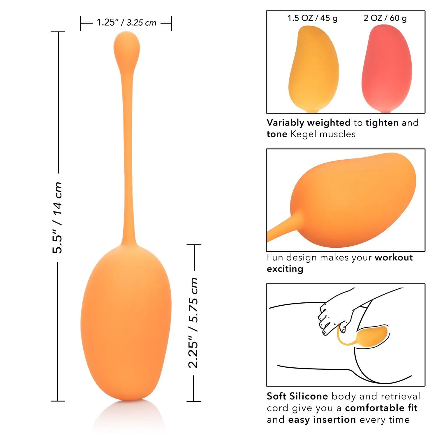 Mango 3 Piece Silicone Kegel Training Set