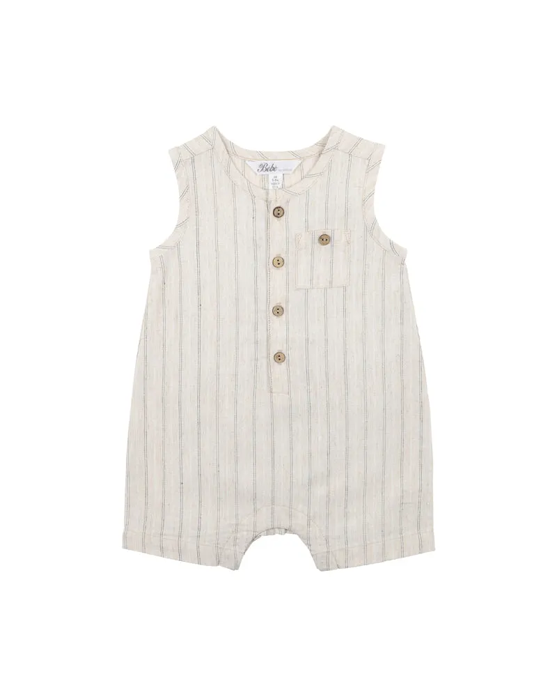 Milo Linen Stripe Romper