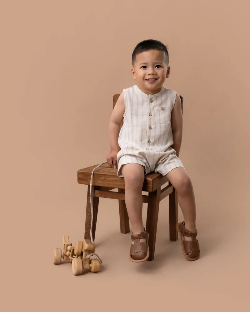 Milo Linen Stripe Romper