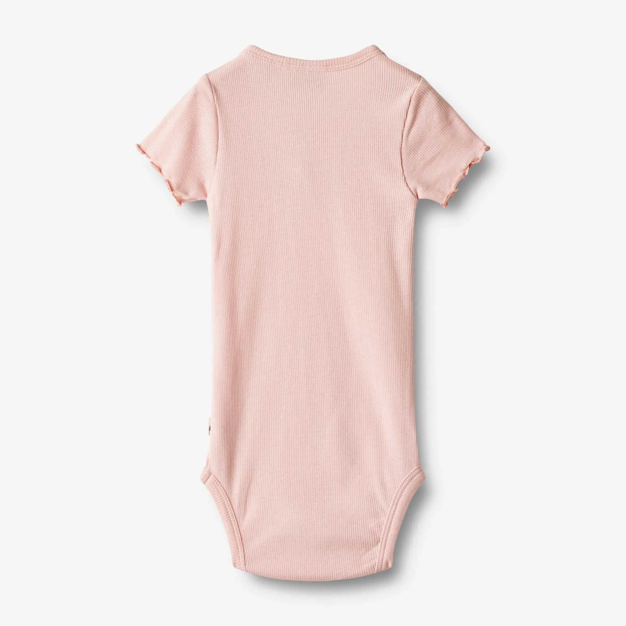 Rib Body Ruffle S/S Edith - rose ballet