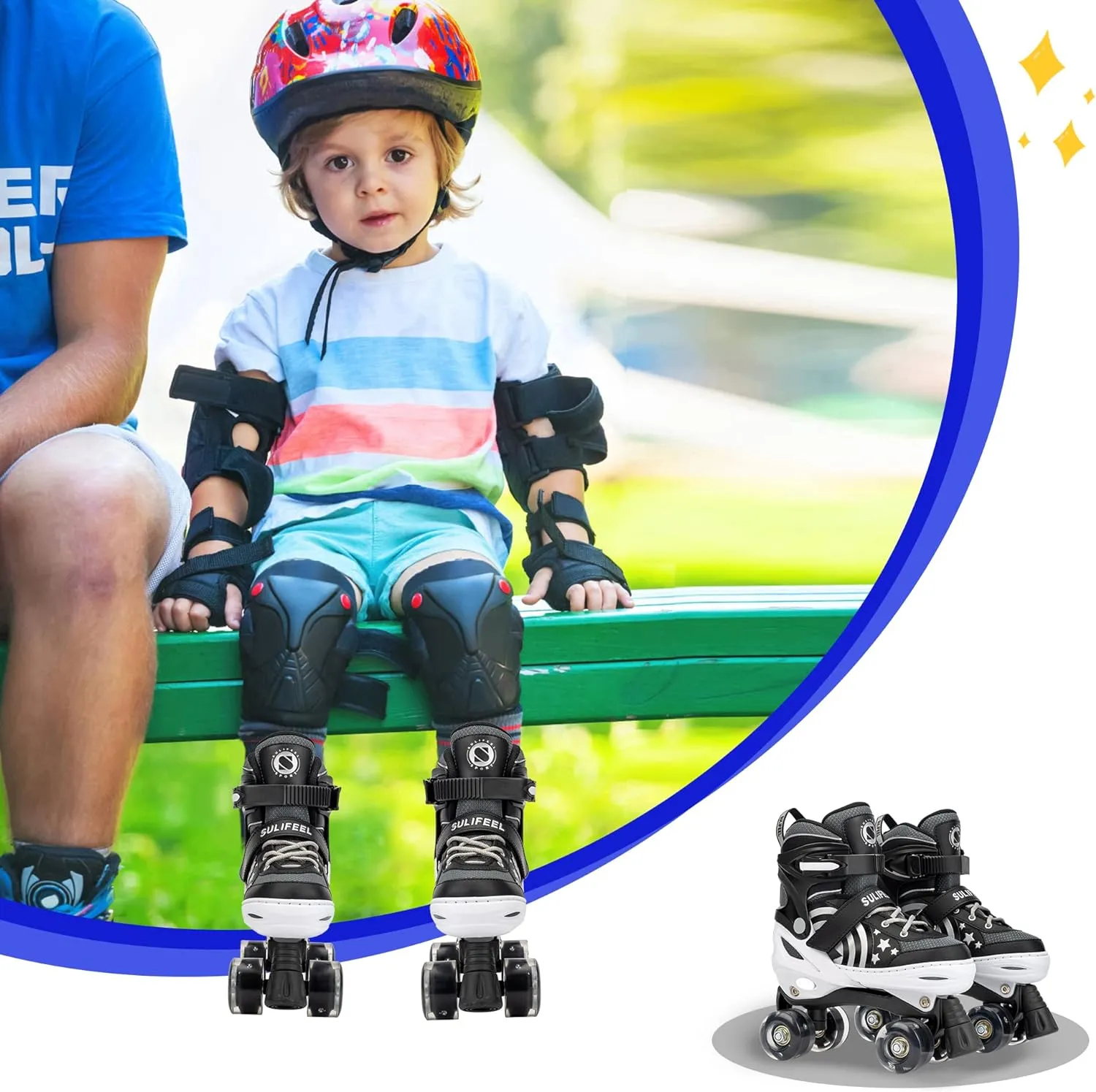 Roller Skates Patins  roulettes Rglable Roues LED spciales, Rollers pour Enfants et Adultes