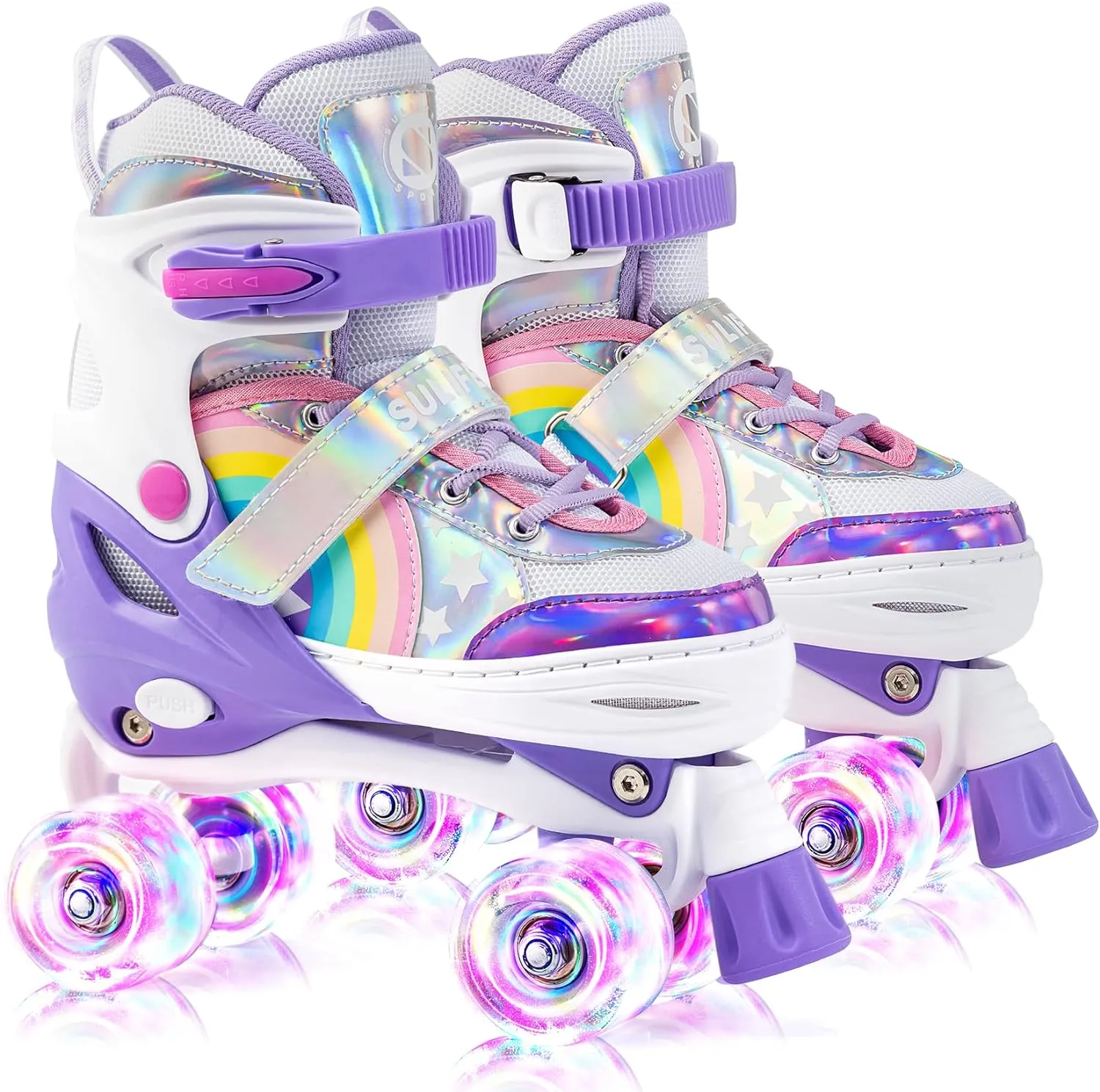 Roller Skates Patins  roulettes Rglable Roues LED spciales, Rollers pour Enfants et Adultes