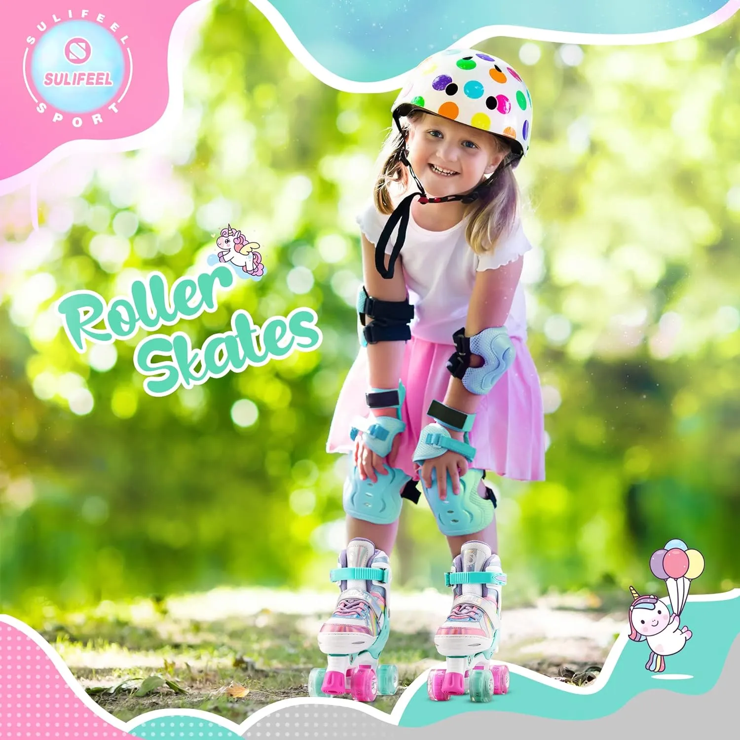 Roller Skates Patins  roulettes Rglable Roues LED spciales, Rollers pour Enfants et Adultes