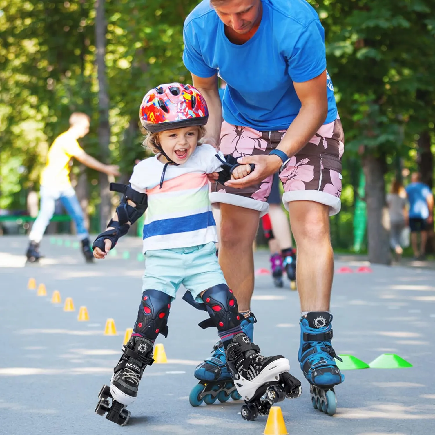 Roller Skates Patins  roulettes Rglable Roues LED spciales, Rollers pour Enfants et Adultes