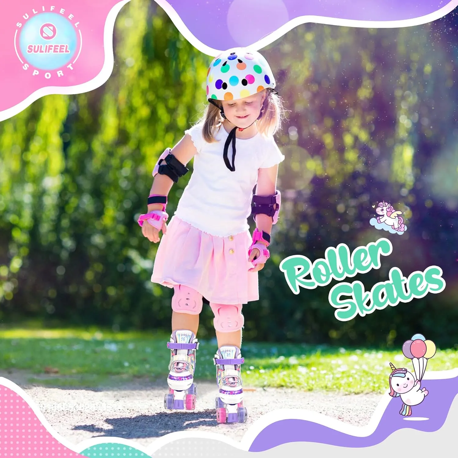 Roller Skates Patins  roulettes Rglable Roues LED spciales, Rollers pour Enfants et Adultes
