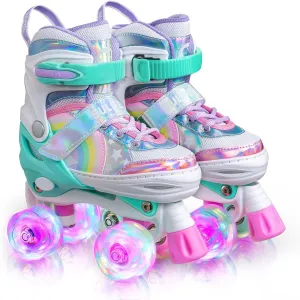 Roller Skates Patins  roulettes Rglable Roues LED spciales, Rollers pour Enfants et Adultes