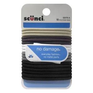 Scünci No Damage 4mm Hair Elastics Khaki