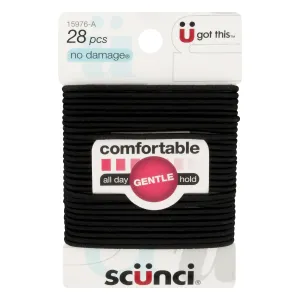 Scünci No Damage Gentle Hold Medium Hair Elastics Black