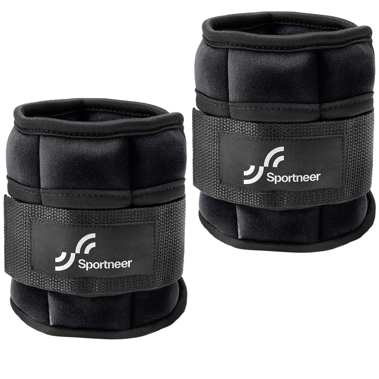 Sportneer Adjustable Ankle Weights for Women and Men 7 lbs/Pair Adjustable Leg Weights with Secure Straps, Strength Training Weighted for Yoga, Walking, Running, Aerobics, Gym, Physical Therapy