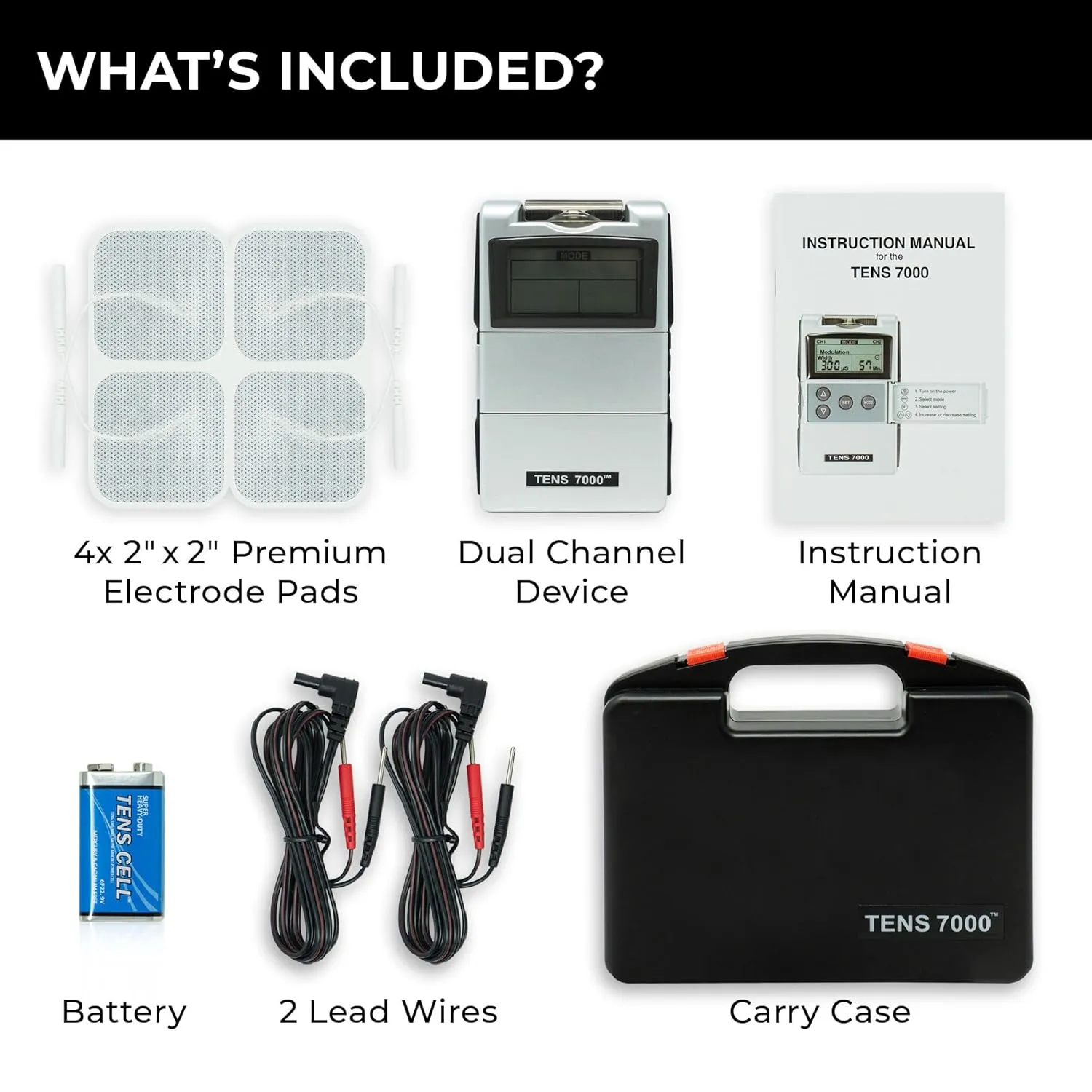 TENS Unit Muscle Stimulator with Accessories