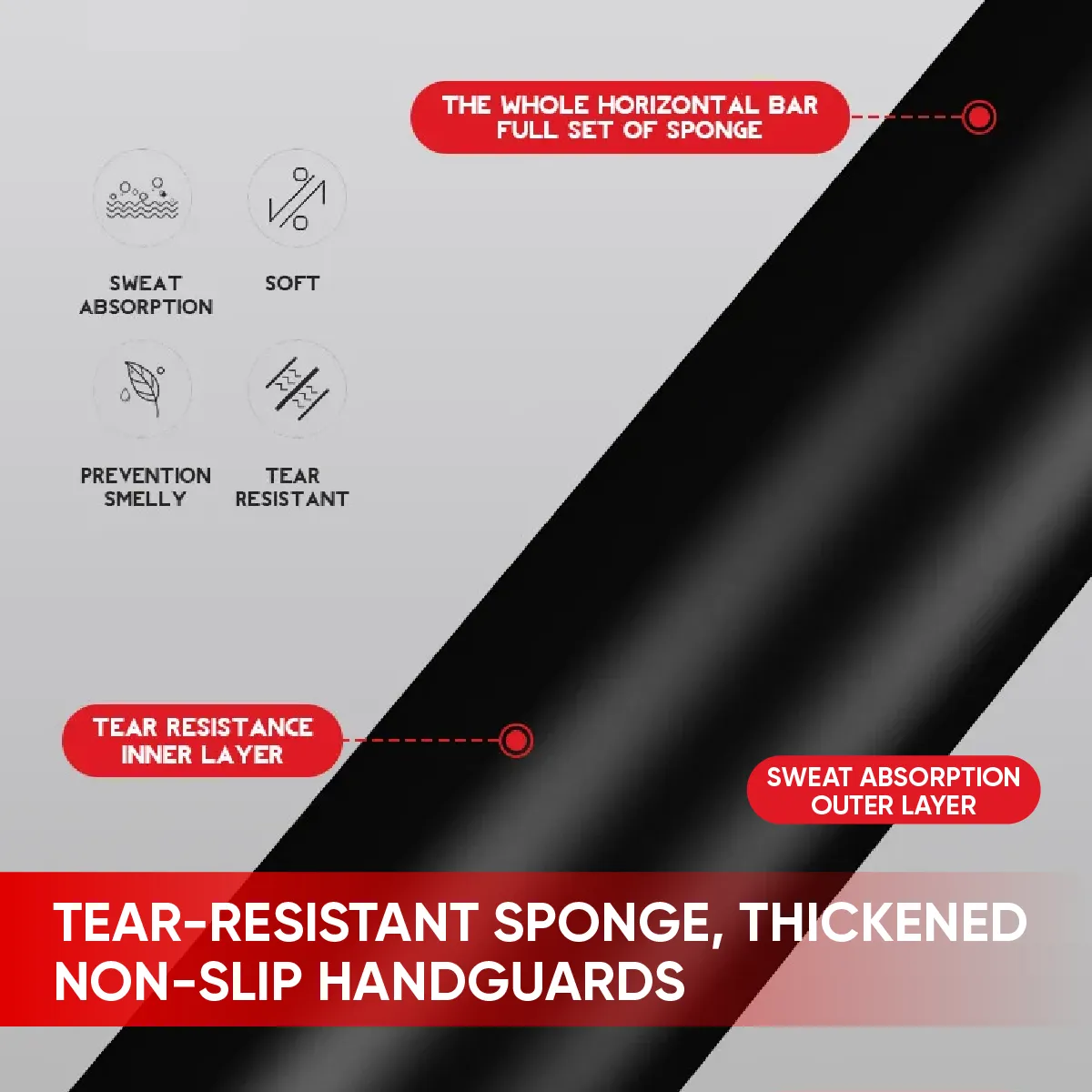 UltimateSup, Wall Mounted Pull Up Bars, 73-135 cm