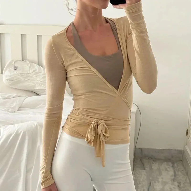Wrap Around Tie Up Top And Pants Set