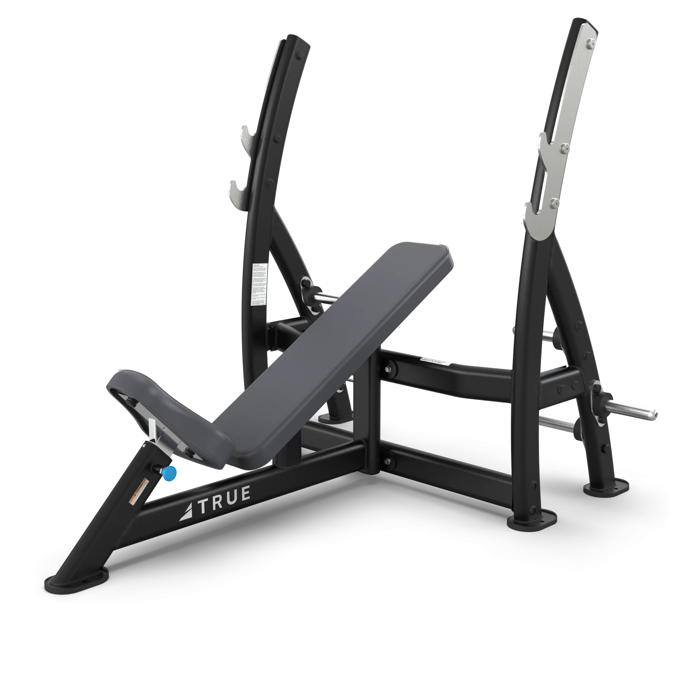 XFW7200-19 TRUE INCLINE BENCH W/PLATE HOLDER CHARCOAL