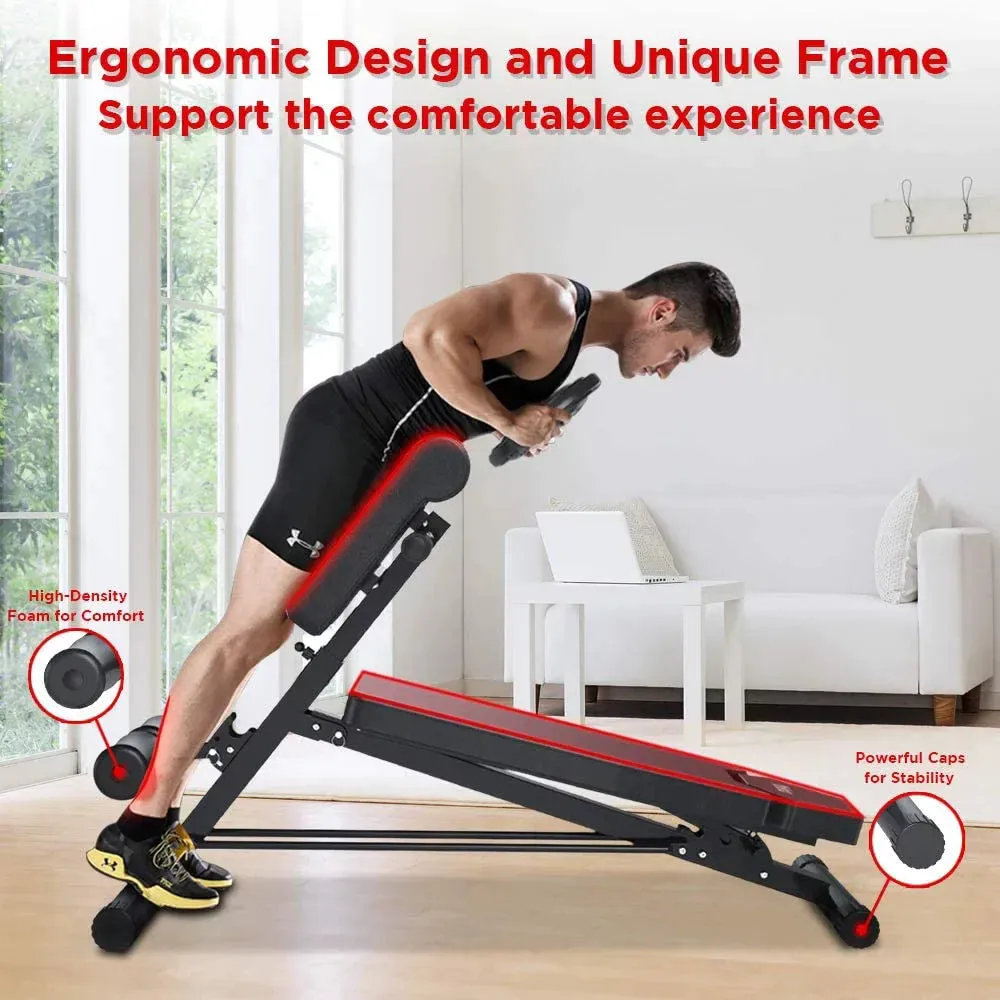 YOLEO Adjustable Weight Bench For Full Body Workout