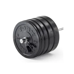York Barbell Solid Rubber Black Bumper Plate Sets